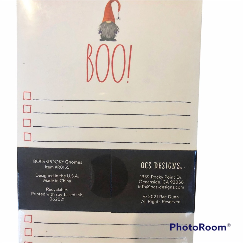 NIP Rae Dunn BOO / SPOOKY Notepad 📝 Set
